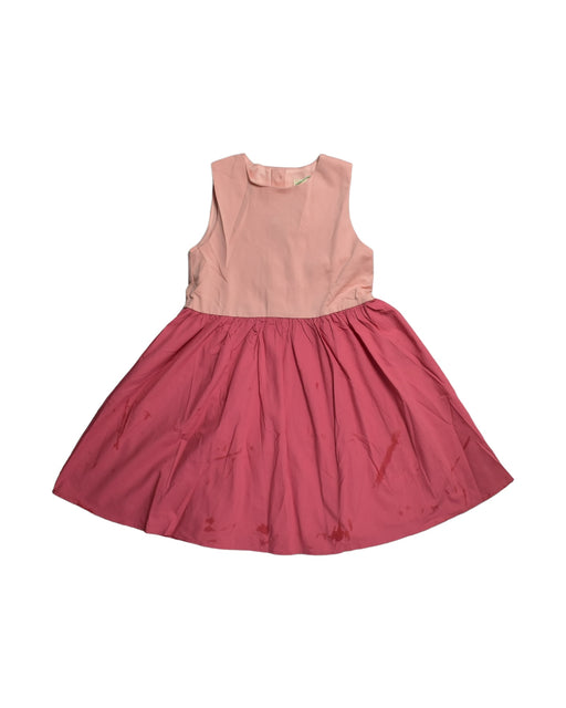 A Pink Sleeveless Dresses from Our Mini Nature in size 6T for girl. (Front View)