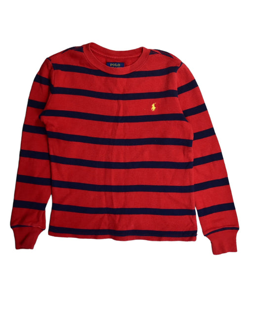 A Red Long Sleeve Tops from Polo Ralph Lauren in size 6T for boy. (Front View)