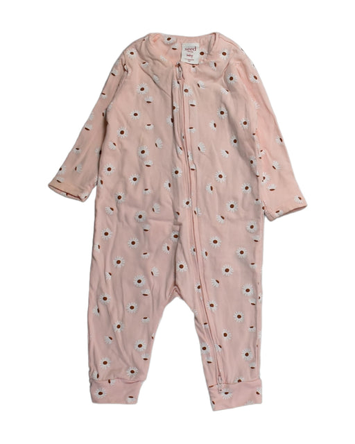 A Pink Long Sleeve Jumpsuits from Seed in size 3-6M for girl. (Front View)