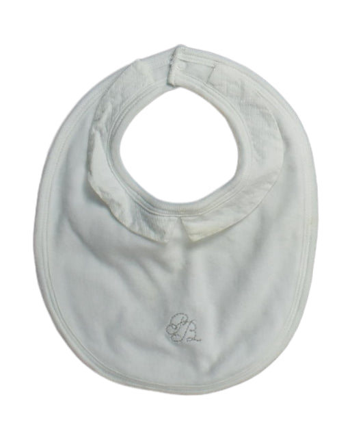 A White Bibs from Petit Bateau in size O/S for neutral. (Front View)