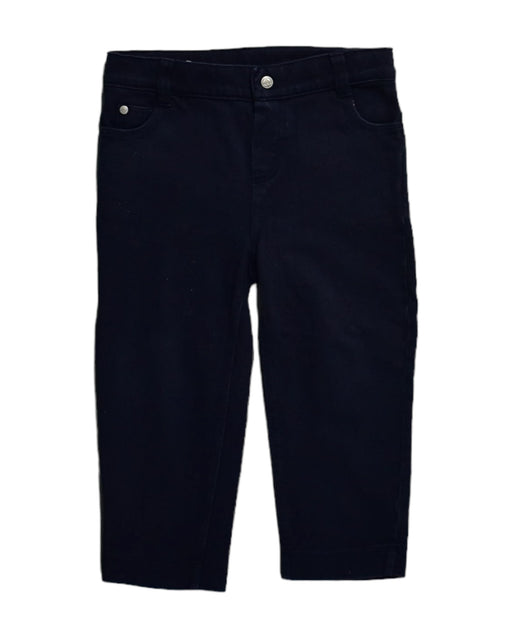 A Navy Casual Pants from Petit Bateau in size 12-18M for girl. (Front View)