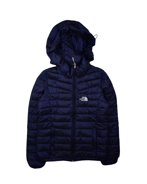 A Blue Puffer/Quilted Jackets from The North Face in size 10Y for boy. (Front View)