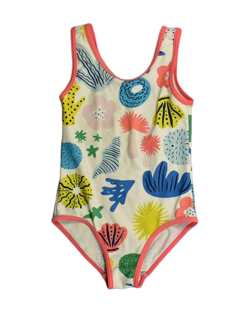 A White Swimsuits from Boden in size 6T for girl. (Front View)