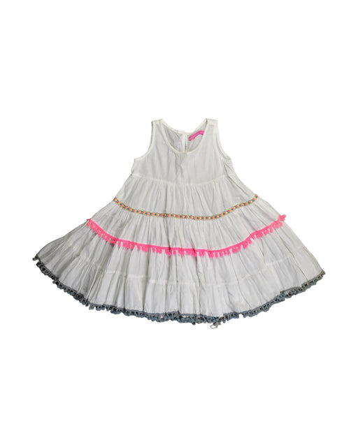 A White Sleeveless Dresses from Week-end a la Mer in size 4T for girl. (Front View)