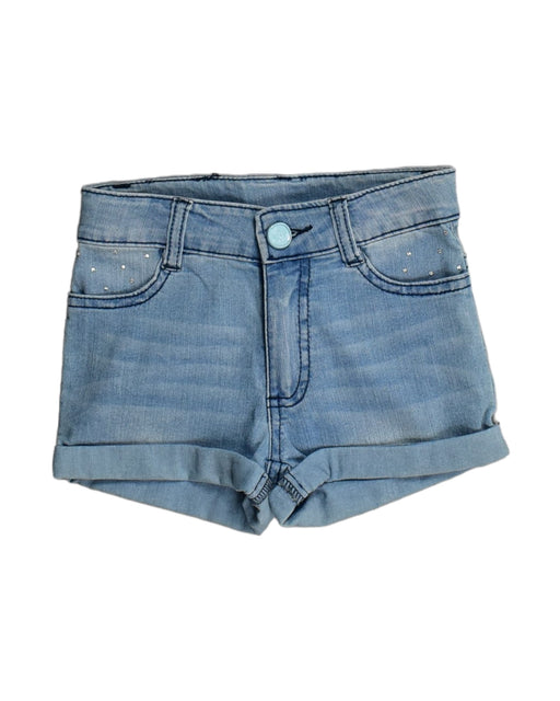 A Blue Shorts from 3Pommes in size 5T for girl. (Front View)