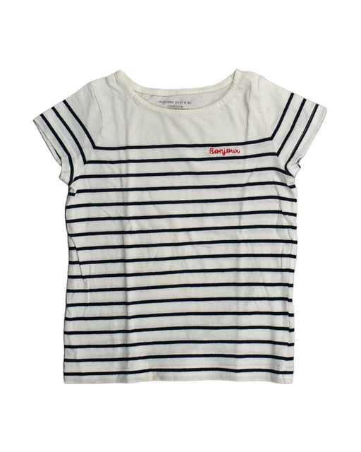 A White T Shirts from Monoprix in size 5T for girl. (Front View)