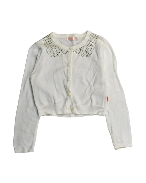 A White Cardigans from Billieblush in size 5T for girl. (Front View)
