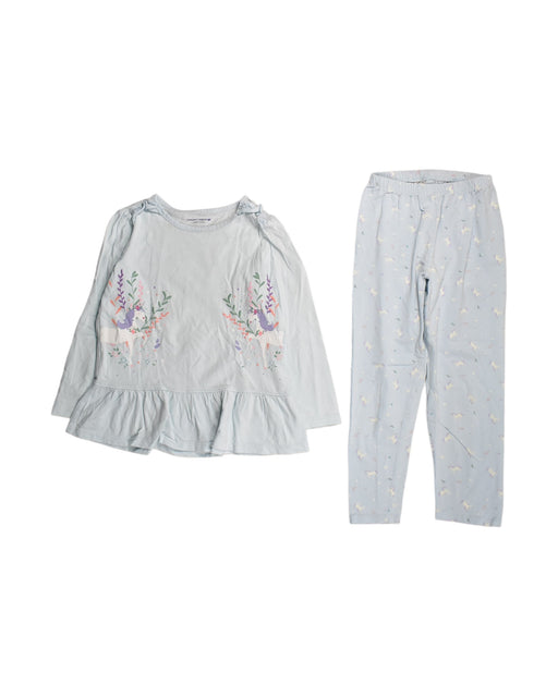 A White Pyjama Sets from Sergent Major in size 6T for girl. (Front View)