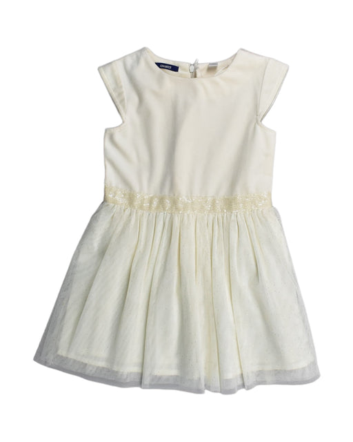 A White Sleeveless Dresses from Okaïdi in size 5T for girl. (Front View)
