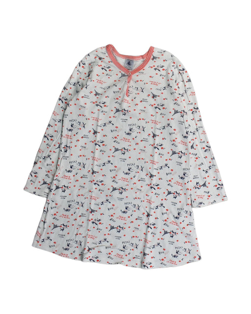 A White Long Sleeve Dresses from Petit Bateau in size 6T for girl. (Front View)