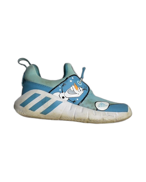 A Blue Sneakers from Adidas x Disney in size 4T for girl. (Front View)