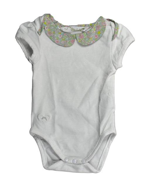 A White Short Sleeve Bodysuits from Chateau de Sable in size 0-3M for girl. (Front View)