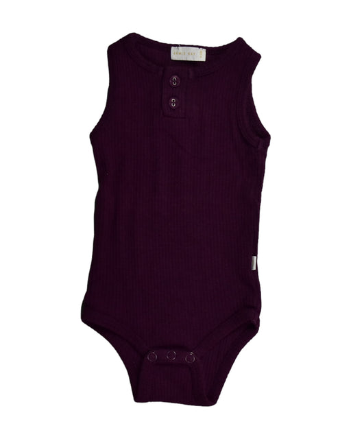 A Burgundy Sleeveless Bodysuits from Jamie Kay in size 0-3M for girl. (Front View)