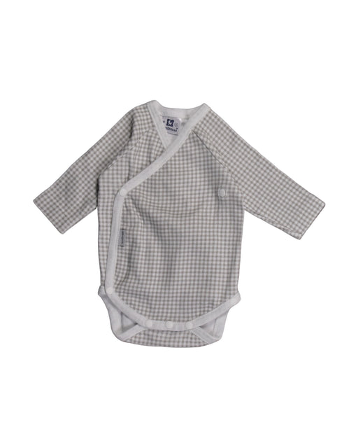 A Grey Long Sleeve Bodysuits from Cambrass in size Newborn for neutral. (Front View)