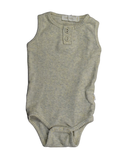 A Beige Sleeveless Bodysuits from Jamie Kay in size 0-3M for girl. (Front View)