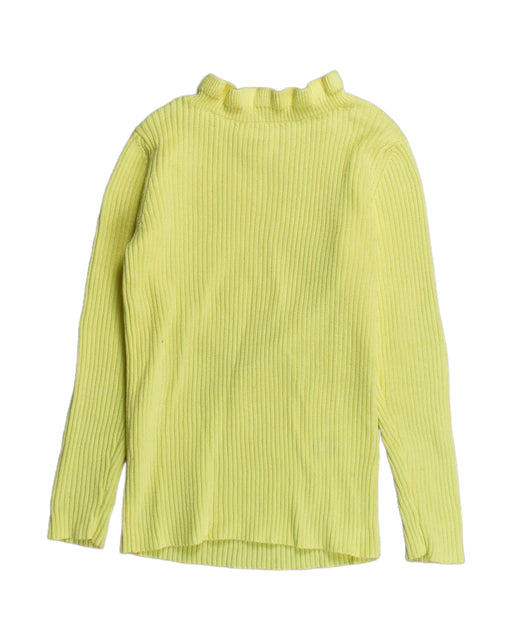 A Yellow Long Sleeve Tops from Seed in size 4T for girl. (Front View)