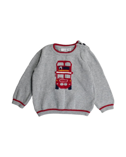 A Grey Knit Sweaters from The Little White Company in size 3-6M for neutral. (Front View)