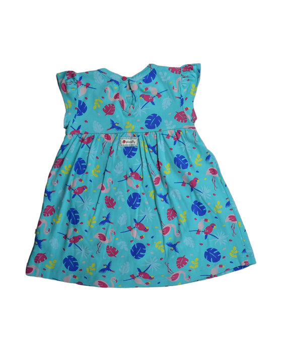A Blue Sleeveless Dresses from Piccalilly in size 18-24M for girl. (Back View)