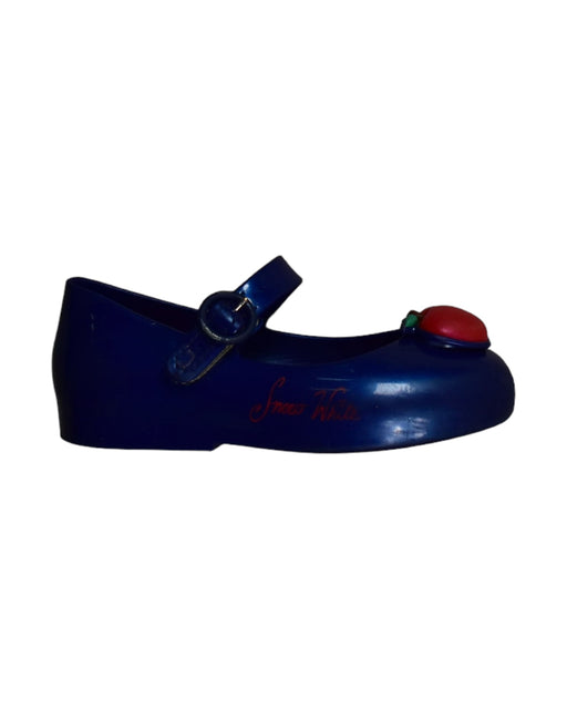 A Blue Flats from Mini Melissa in size 3T for girl. (Front View)