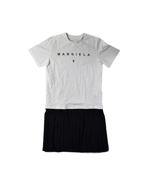 A White Short Sleeve Dresses from Maison Margiela in size 8Y for girl. (Front View)