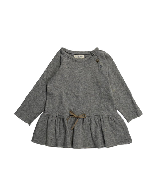 A Grey Long Sleeve Dresses from 1 + in the family in size 12-18M for girl. (Front View)