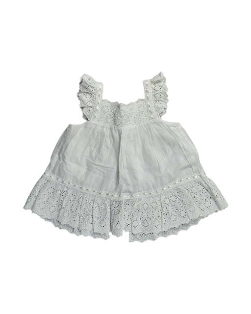 A White Sleeveless Tops from Ralph Lauren in size 6-12M for girl. (Front View)
