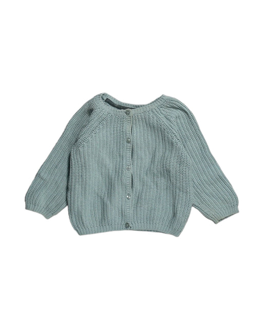 A Blue Cardigans from CdeC in size 6-12M for girl. (Front View)