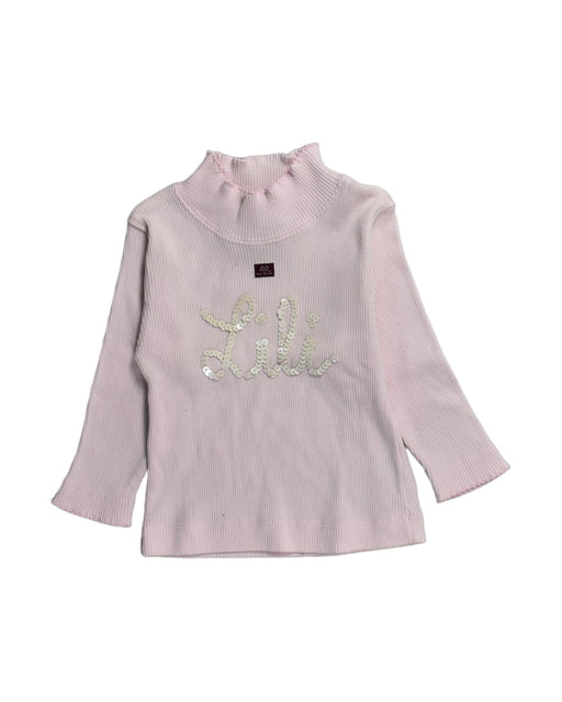 A Pink Long Sleeve Tops from Lili Gaufrette in size 2T for girl. (Front View)