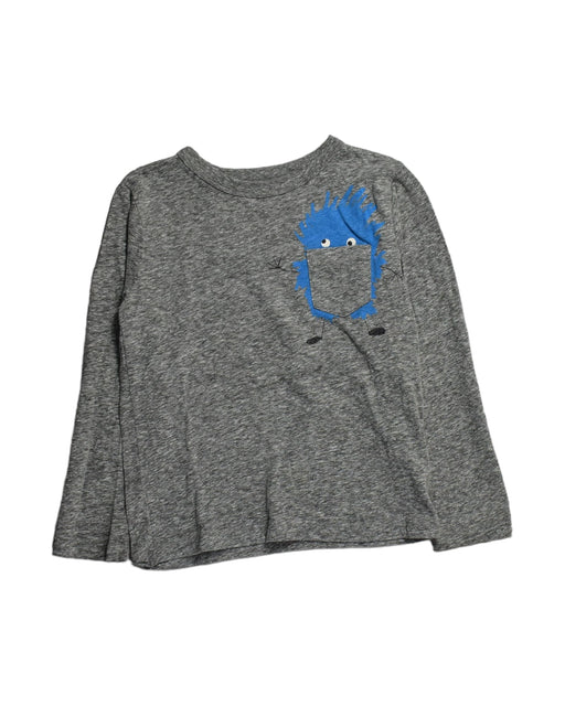 A Grey Long Sleeve Tops from Crewcuts in size 3T for boy. (Front View)