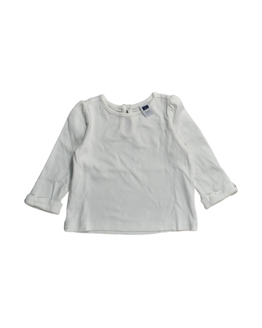 A White Long Sleeve Tops from Janie & Jack in size 6-12M for girl. (Front View)