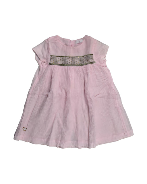 A Pink Short Sleeve Dresses from Chateau de Sable in size 18-24M for girl. (Front View)