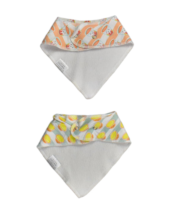 A Yellow Bibs from The Wee Bean in size O/S for girl. (Back View)