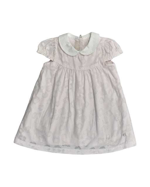 A White Short Sleeve Dresses from Chicco in size 6-12M for girl. (Front View)