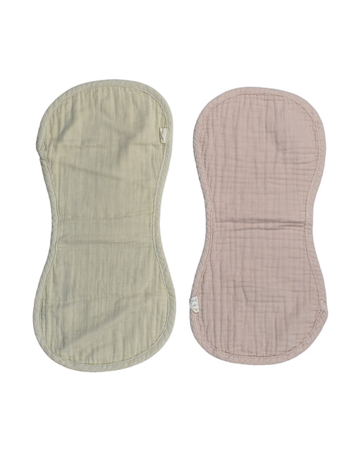 A Beige Bibs from Mushie in size O/S for girl. (Front View)