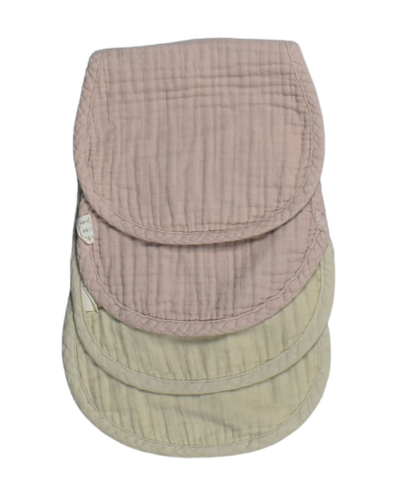 A Beige Bibs from Mushie in size O/S for girl. (Back View)