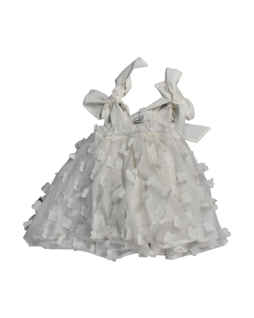 A White Sleeveless Dresses from Chloe and Amelie in size 12-18M for girl. (Front View)