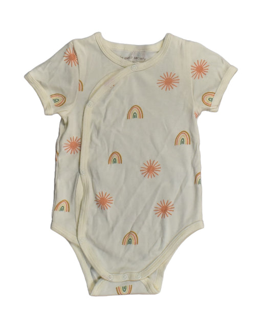 A Yellow Bodysuits from Le Petit Society in size 12-18M for neutral. (Front View)