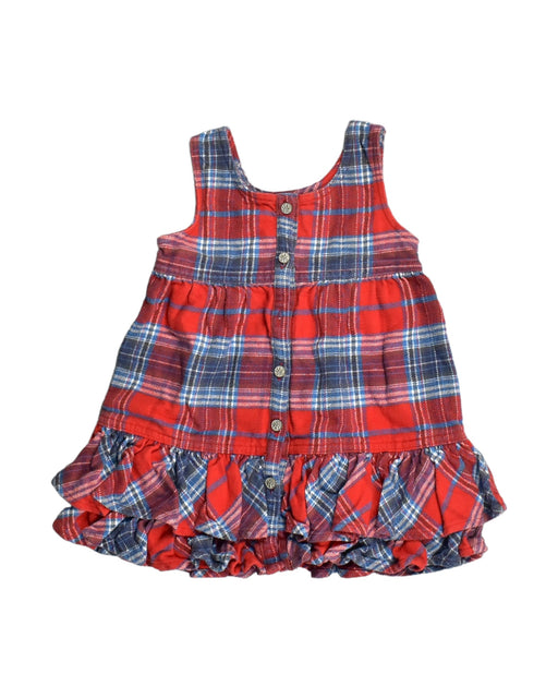 A Red Sleeveless Dresses from Ralph Lauren in size 6-12M for girl. (Front View)