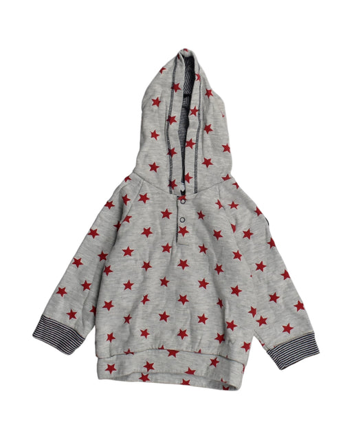 A Grey Hoodie from Petit Bateau in size 6-12M for girl. (Front View)