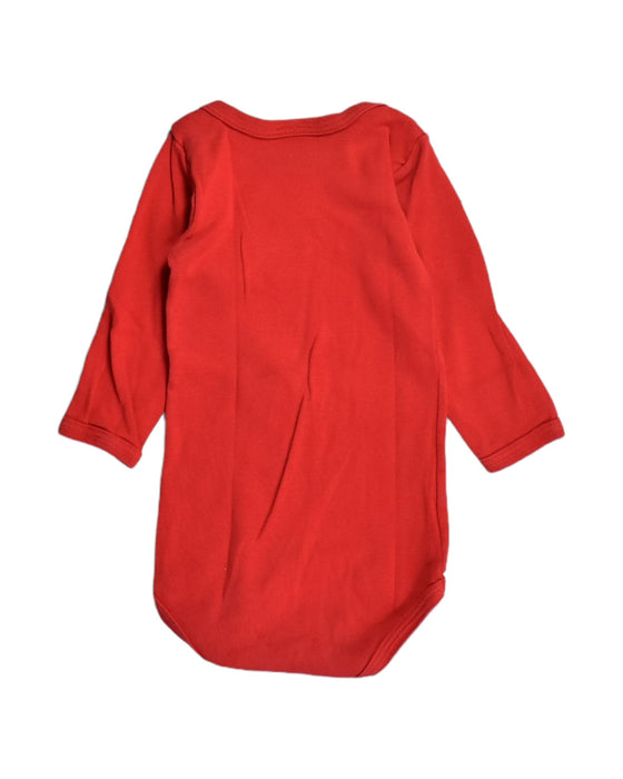 A Red Bodysuits from Petit Bateau in size 3-6M for girl. (Back View)