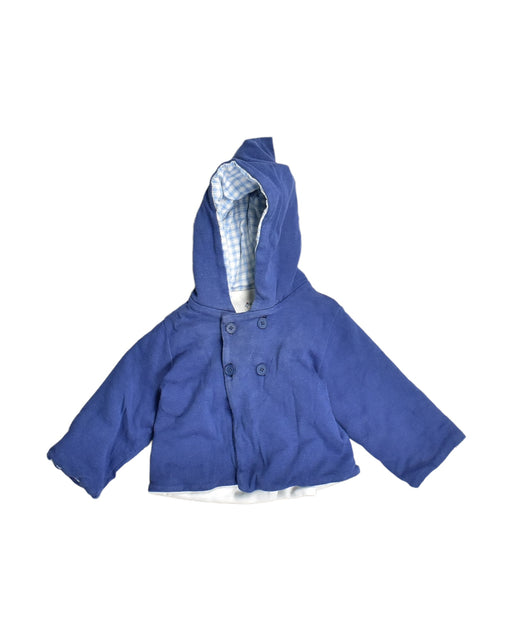 A Blue Lightweight Jackets from Petit Bateau in size 0-3M for boy. (Front View)