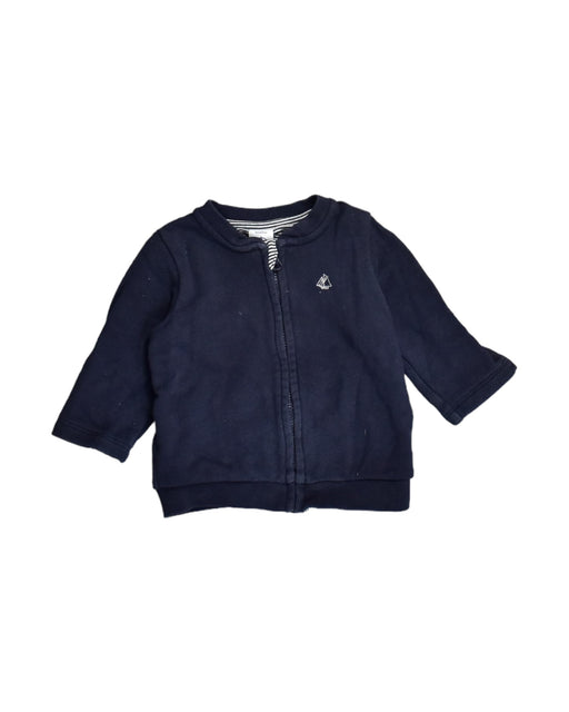 A Blue Lightweight Jackets from Petit Bateau in size 3-6M for boy. (Front View)
