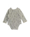 A White Bodysuits from Pehr in size 3-6M for neutral. (Back View)