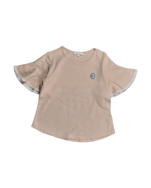 A Beige Short Sleeve Tops from Chloe in size 8Y for girl. (Front View)