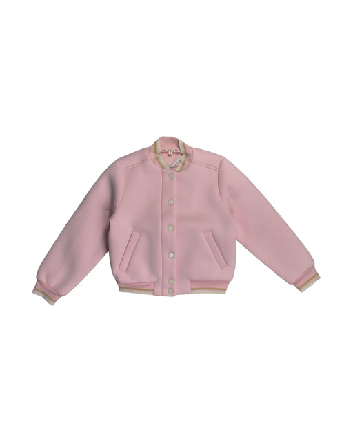A Pink Lightweight Jackets from Bonpoint in size 8Y for girl. (Front View)