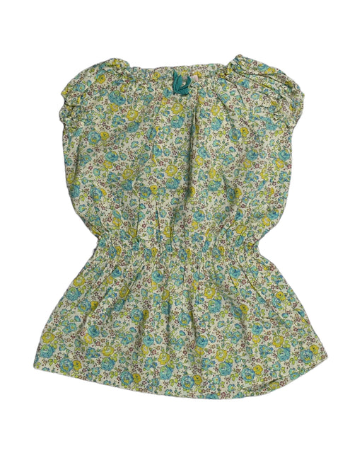 A Green Sleeveless Dresses from Bonpoint in size 6T for girl. (Front View)
