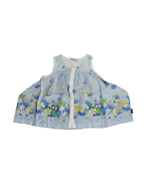 A Blue Sleeveless Tops from Hakka in size 7Y for girl. (Front View)