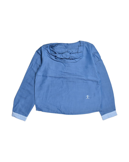 A Blue Long Sleeve Tops from Jessie and James in size 8Y for girl. (Front View)