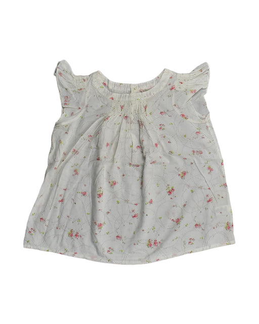 A White Sleeveless Tops from Bonpoint in size 8Y for girl. (Front View)