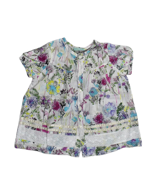 A White Short Sleeve Tops from Hakka in size 6T for girl. (Front View)